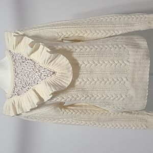 NIGHTCAP CLOTHING sweater Ruffle lace knit wool cashmere chic trendy stylish